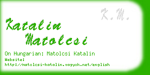 katalin matolcsi business card